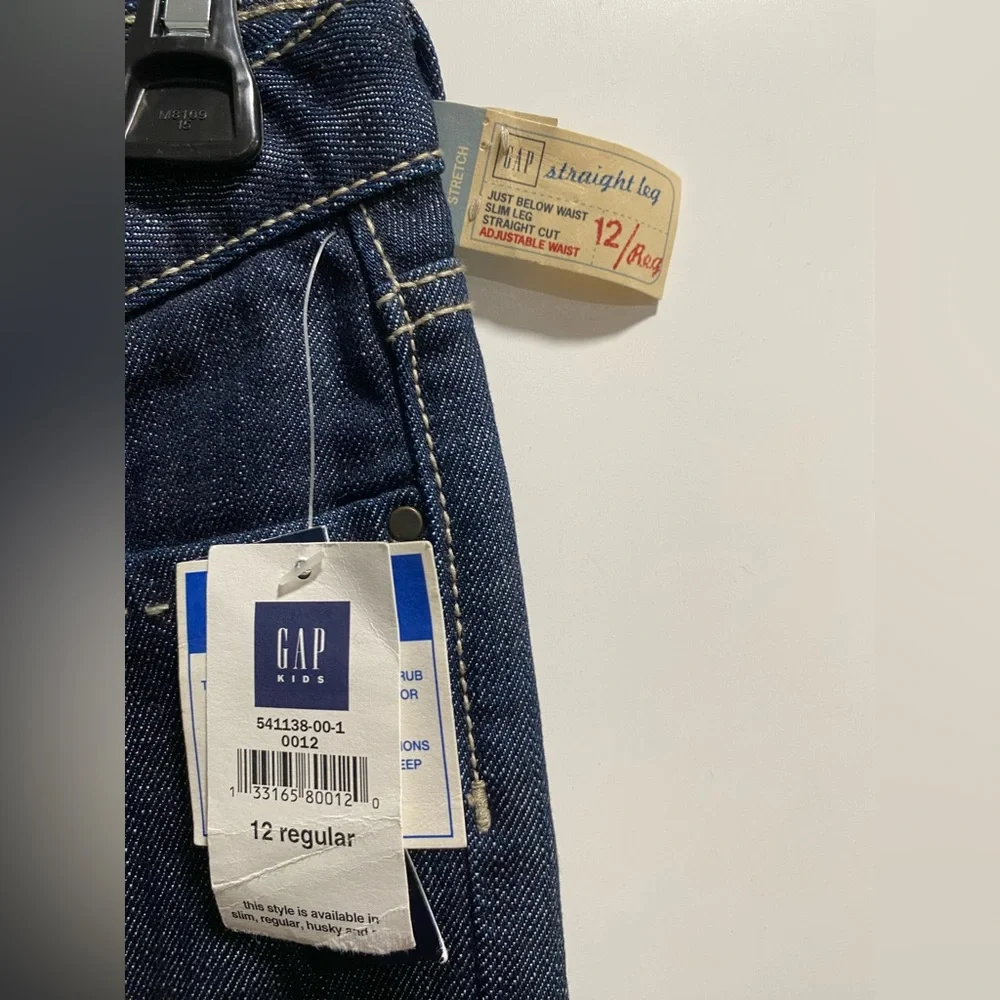 Gap‎ Denim Straight Leg Adjustable Waist sz. 12 Regular, stretch NWT